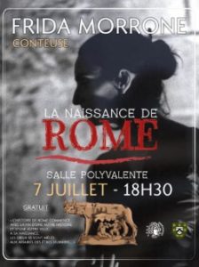 Affiche Salbris le 7 juillet à 18h30. Le buste d'une femme dans la pénombre  La naissance de Rome Affiche Salbris 224x300